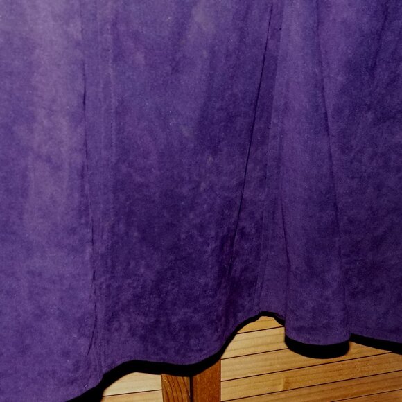 CATO SZ 8 Purple Suede Jacket & Midi Skirt Suit Set Business Career Soft! - Picture 6 of 7
